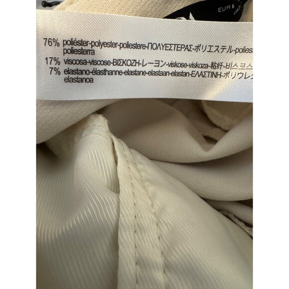 ZARA Womens Beige Trousers Size L Polyester/Viscose Blend - Picture 11 of 16